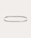 Moritz Glik Women's Diamond Petite Core Stacking Bangle In Metallic