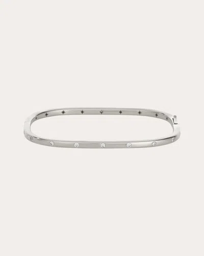 Moritz Glik Women's Diamond Petite Core Stacking Bangle In Metallic
