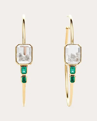 Moritz Glik Women's Emerald & 18k Gold Bala Hoop Earrings