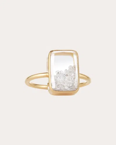Moritz Glik Women's Petite Ten Fourteen 18k Gold Crystal And Diamond Shaker Ring