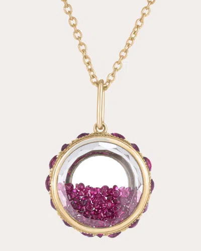 Moritz Glik Women's Ruby & 18k Gold Core 15 Antiqued Pendant Necklace