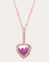 Moritz Glik Women's Ruby & 18k Gold Naipe 'heart-ish' Pendant In Pink