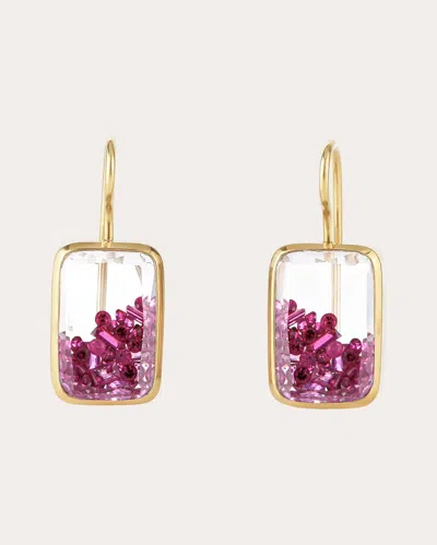 Moritz Glik Women's Ruby Petite Ten Fourteen Drop Earrings In Gold