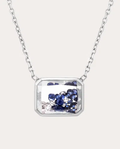 Moritz Glik Women's Sapphire & 18k White Gold Esmeralda Shaker Pendant Necklace In Metallic
