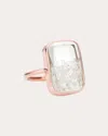 Moritz Glik Women's Ten Fourteen 18k Gold Crystal And Diamond Shaker Ring In Pink