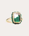 Moritz Glik Women's Ten Fourteen Antique Emerald & 18k Gold Ring In Green