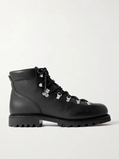 Morjas Full-grain Leather Hiking Boots In Black