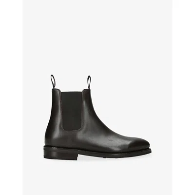 Morjas Mens Dark Brown The Chelsea Leather Boots Eur 43.5 / 9.5 Uk In Multi