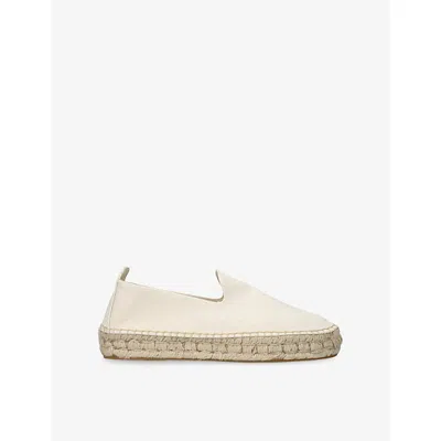 Morjas Mens The Espadrille Canvas Espadrilles Bone Eur 40 / 6 Uk In Multi