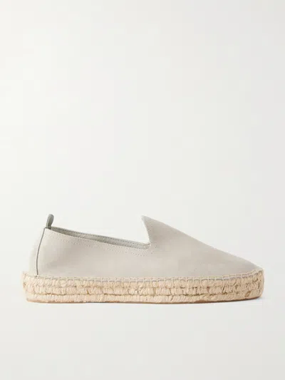 Morjas The Espadrille Suede Espadrilles In Gray