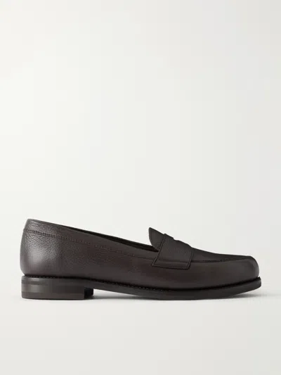 Morjas The Ivy Leather Penny Loafers In Black