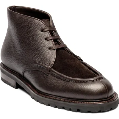 Morjas The Moc Toe Chukka Leather Boot In Brown
