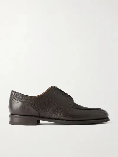 Morjas The Split Toe Full-grain Leather Derby Shoes In Animal Print