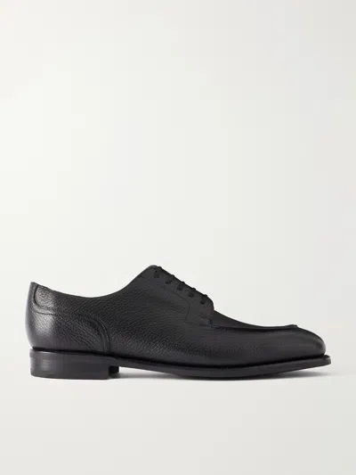 Morjas The Split Toe Full-grain Leather Derby Shoes In Black