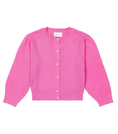 Morley Kids' Cardigan Aus Baumwolle In Pink