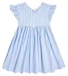 Morley Honey Cassis Striped Cotton Dress In Sky
