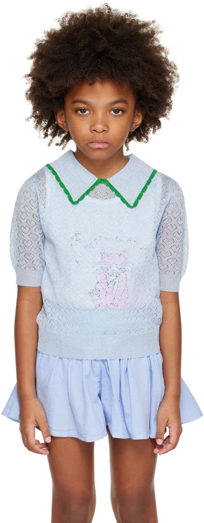 Morley Kids Blue Saxy Sweater In Sky