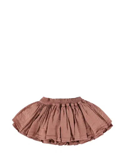 Morley Kids' Margot Ruffled Tiered Skirt In Brown