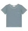 Morley Poeh Striped Cotton T-shirt In Aqua