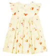 Morley Printed Ruffled Cotton Dress In Yellow