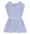 Morley Soho Striped Linen Dress In Pink/bleu