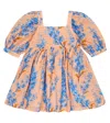 Morley Suzy Delphinium Printed Cotton Dress In Nectarine