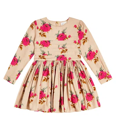 Morley Kids' Tempo Floral Cotton-blend Dress In Pink