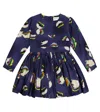 Morley Tempo Printed Cotton-blend Dress In Blue