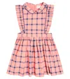 Morley Thelma Ruffled Checked Cotton Dress In Pink
