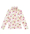 Morley Tyla Floral Cotton-blend Turtleneck Top In Purple