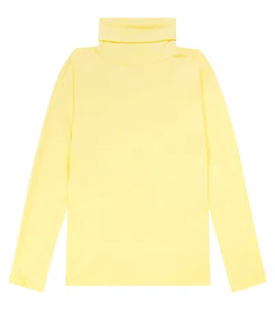 Morley Kids' Tyla Yaya Turtleneck Cotton Top In White