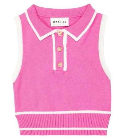 Morley Kids' Upgrade Cotton Vest In Pink