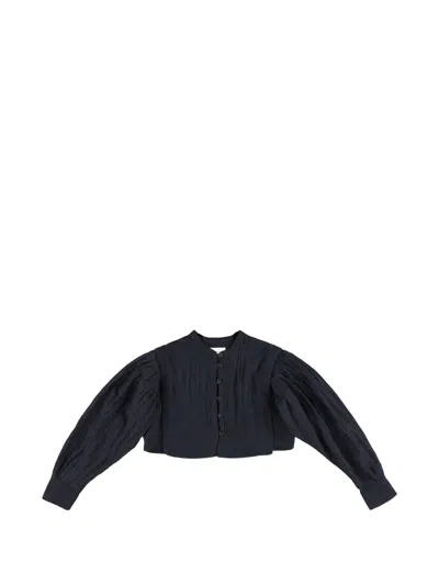 Morley Kids' Yndigo Balloon-sleeve Shirt In Black