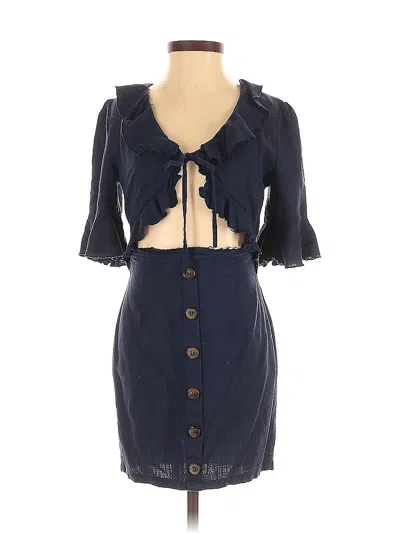 Pre-owned Morning Mist Casual Dress In Blue