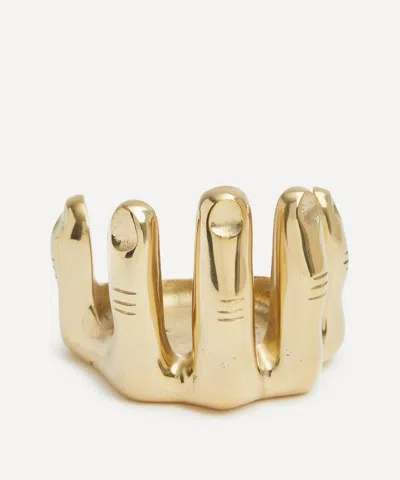 Moro Hand Brass Candleholder