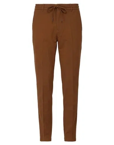 Moro Man Pants Brown Size 38 Viscose, Nylon, Elastane In Animal Print