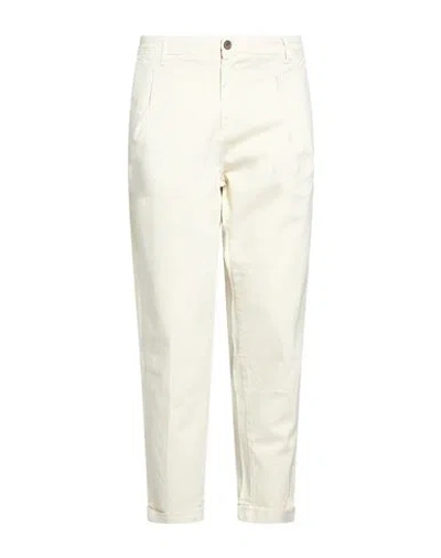 Moro Man Pants Cream Size 38 Cotton, Elastane In White