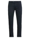 Moro Man Pants Navy Size 38 Cotton, Elastane In Blue