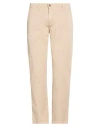 Moro Man Pants Sand Size 36 Cotton, Elastane In Brown