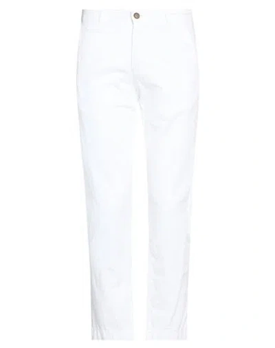 Moro Man Pants White Size 38 Cotton, Linen, Elastane