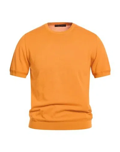 Moro Man Sweater Mandarin Size S Cotton In Orange