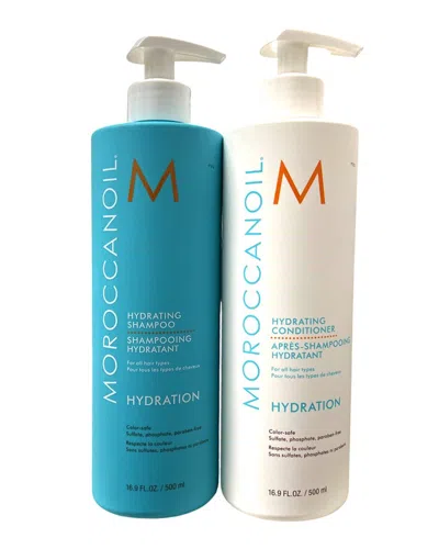 Moroccanoil 16.9oz Hydrating Shampoo & Conditioner Duo In Transparent