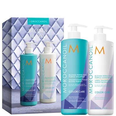 Moroccanoil Blonde Shampoo And Conditioner Duo 2 X 500ml (worth £104.25) In White