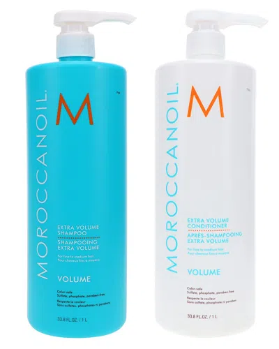 Moroccanoil Extra Volume Shampoo 33.8oz & Extra Volume Conditioner 33.8oz Combo Pack In Multi