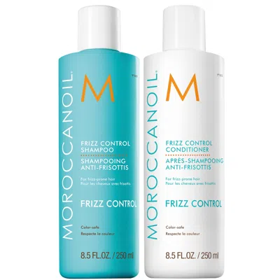Moroccanoil Frizz Control Shampoo And Conditioner Duo In White