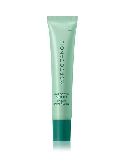 Moroccanoil Lip Balm - Hydrating Argan + Peptide Lip Treatment Moroccan Mint Tea 0.5 Oz/15 G In Green