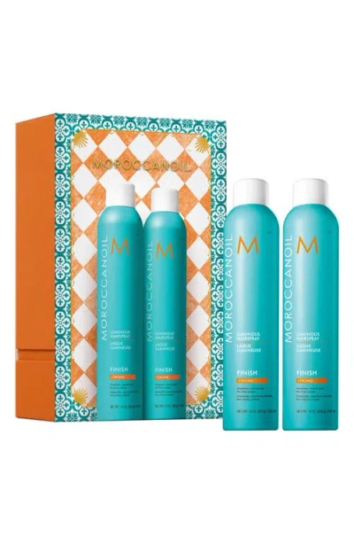 Moroccanoil ® Luminous Hairspray Strong Duo $60 Value In Transparent