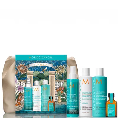 Moroccanoil Moisture Repair Gift Set With All-in-one Leave-in Conditioner In White