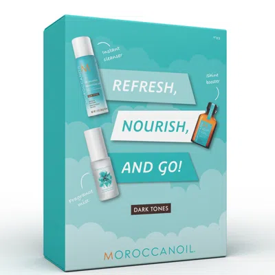 Moroccanoil Refresh, Nourish And Go Dark Tones Set Including  Treatment Original 25ml, Brumes Du Maro