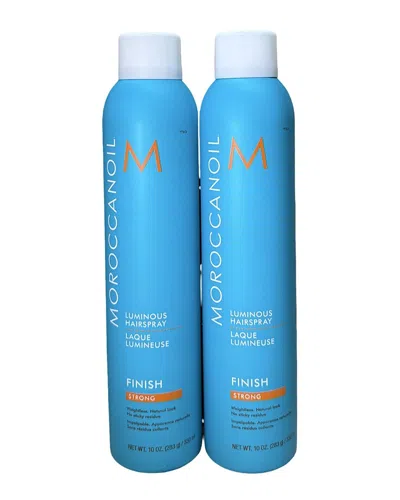 Moroccanoil Unisex 20oz Luminous Hairspray Strong Hold Pack Of 2 In Transparent